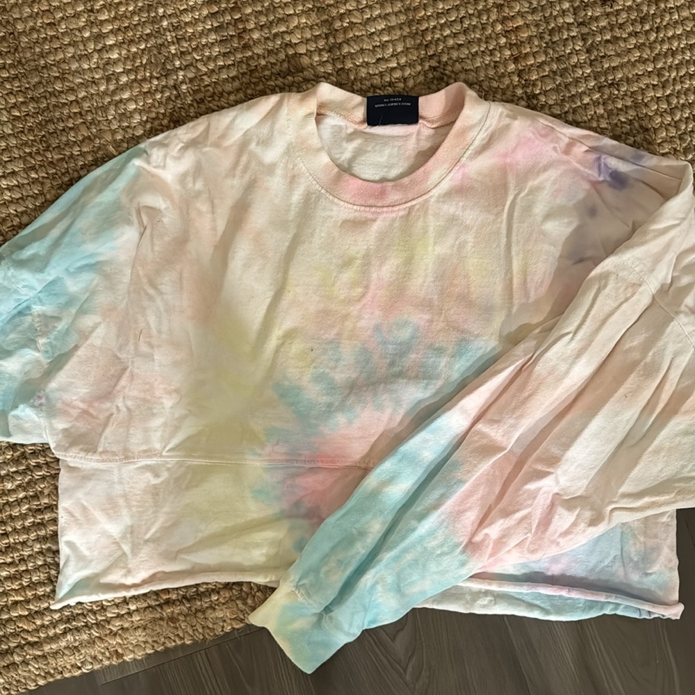 Pastel tie dye SOULCYCLE top - Picture 2 of 3